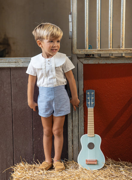 BOYS PLUMETI SHIRT WITH BUTTONS AND SHORT 2P CHOWA