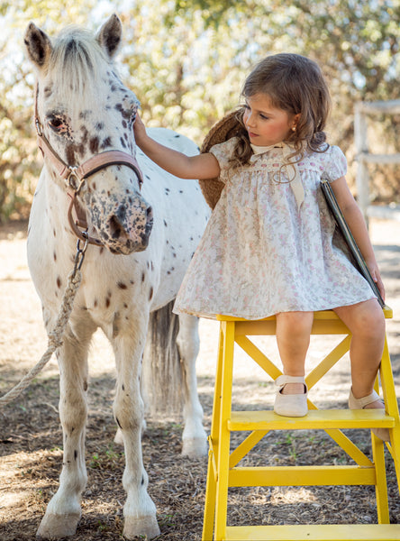 GIRLS LOVE FLOWERS DRESS WITH BLOOMER 2P GEISHA
