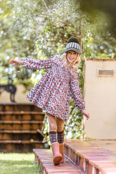 VESTIDO DE OTOÑO DE NIÑA CRETONA