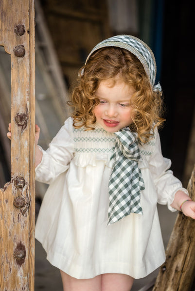 BABY SHORT DRESS AND BLOOMERS VELVET BOW MANILA