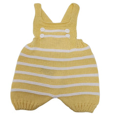 BABYS STRIPES WITH BUTTONS KNIT ROMPER