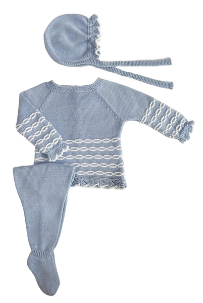 NEWBORN WHITE CHAINS DETAILS 3P SET