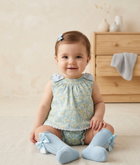 GIRLS LEAF AND FLOWER SLEEVELESS DREES WITH BLOOMER 2P ALFARERIA