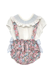 GIRL FLORAL ROMPER WITH BLOUSE SET LANCELOT