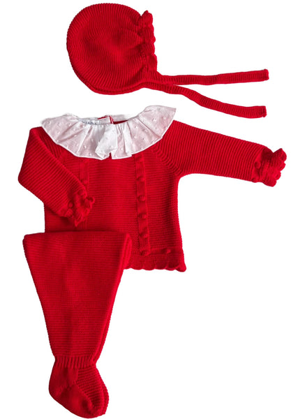 NEWBORN BODOQUES WITH PLUMETI COLLAR 3P SET