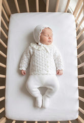 NEWBORN ROMANTIC OPENWORK LACE 3P SET