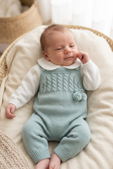 DUSTY GREEN KNITTED JUMPER AND SWEATER SET