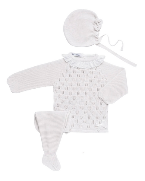 NEWBORN OPENWORK PLUMETI COLLAR 3P SET