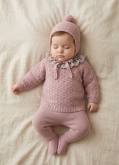 NEWBORN SQUARED FLOWERS COLLAR 3P SET