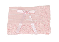 BABY WHITE STRIPED BLANKET