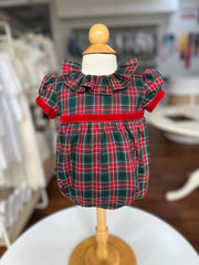 BABY CLASSIC TARTAN PUFF SLEEVE ROMPER