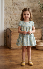 GIRLS LEAF  AND FLOWER DREES WITH BLOOMER  2P ALFARERIA
