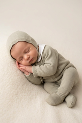 BEIGE NEWBORN BOBBLES AND COLLAR 3P SET