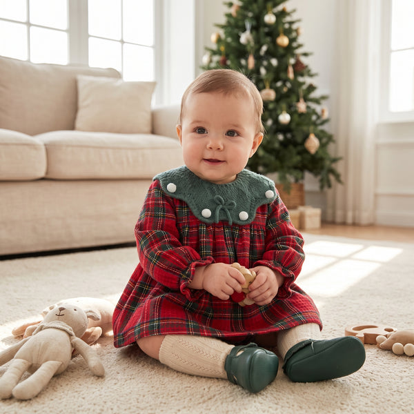 GIRLS GIRLS CLASSIC CHRISTMAS SHORT DRESS 2P SET ALBAHACA