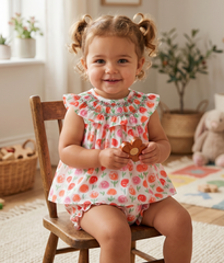 GIRLS CANDY FLOWERS SHORT DRESS AND BLOOMER 2P LIVORNO