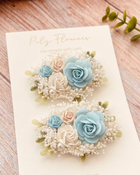 MINI FLOWER HEADDRESSES WITH CLIPS PF 1UNIT