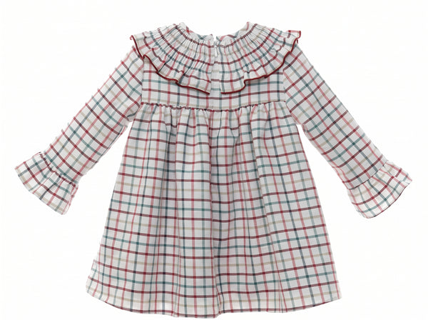 GIRLS COLOFUL CHECK AND BOWS DRESS ESTAMBUL