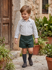 BOYS SQUARE SHIRT AND SHORT PANTS SET LISBOA