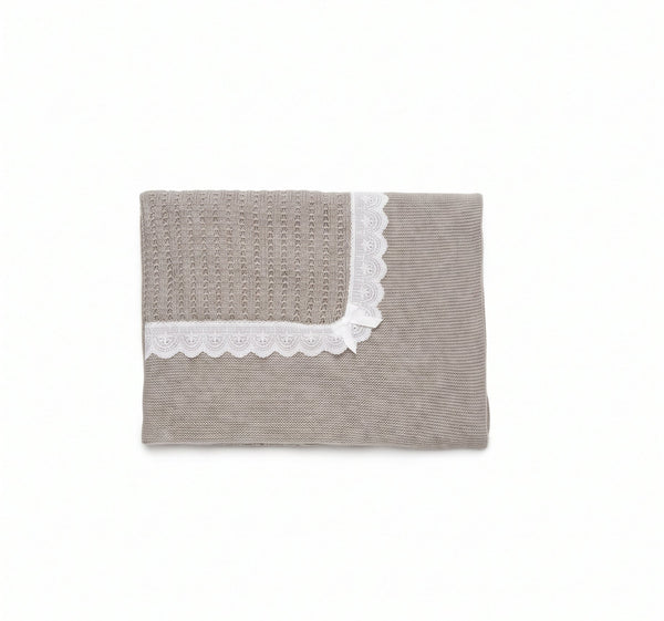 VISON LACE TRIM BLANKET