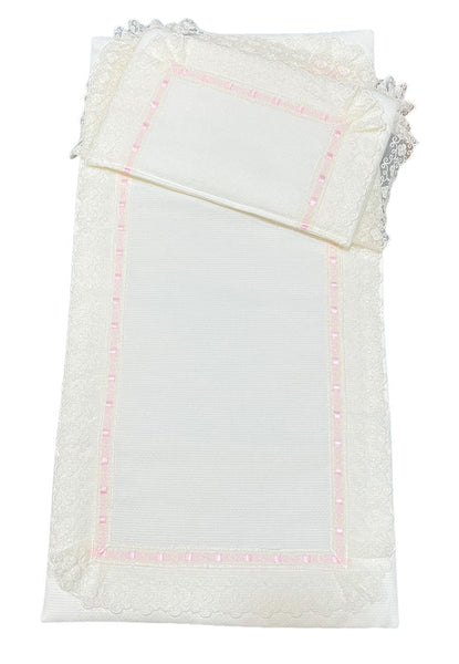 PIQUE PASACINTAS BABY BASSINET COVER SET