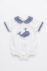 BABY WHALE ROMPER