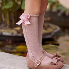 KNITTED BOW SOCKS 25