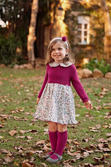 GIRL FLOWERS KNITTED DRESS