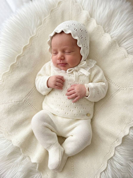 NEWBORN OPENWORK PLUMETI COLLAR 3P SET