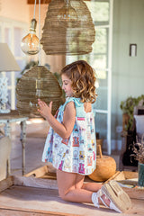 BABY DOG ON THE CHAIR AND BOWS SHORT DRESS SET TAURO