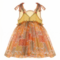 GIRLS PATCHWORK FLORAL PRINT DRESS AIKIDO