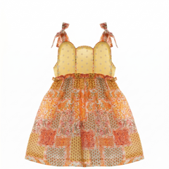 GIRLS PATCHWORK FLORAL PRINT DRESS AIKIDO