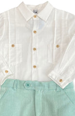 BOYS SHIRT WITH POCKETS AND SHORT SET ZODIACO