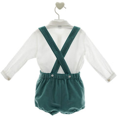 BOYS VELVET SUSPENDER WITH SHORT SET AVA