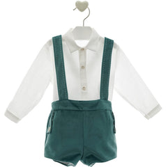 BOYS VELVET SUSPENDER WITH SHORT SET AVA