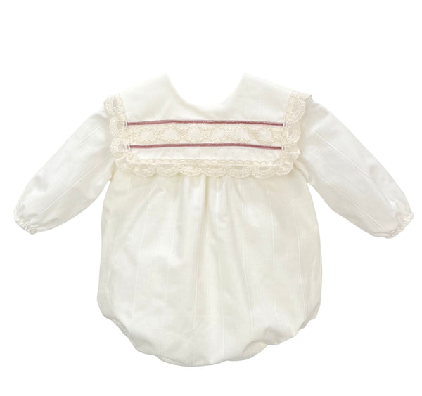 BABY LACE VELVET COLLAR ROMPER AUDREY