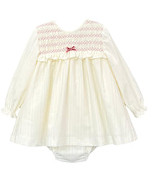 BABY SHORT DRESS AND BLOOMERS VELVET BOW MANILA