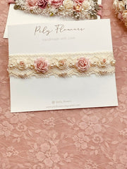 HEAD BANDS FOR BABIES FLOWERS AND SWAROVSKI CRYSTALS PF