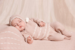 NEWBORN IVORY DETAIL AND POMPON 3P SET