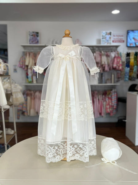 Traditional baptism gown & bonnet