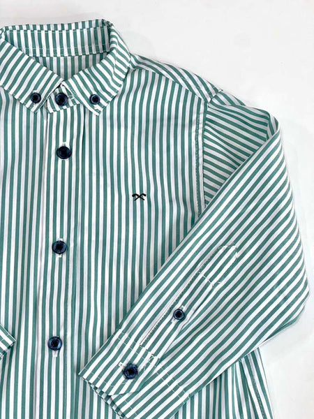 BOY GREEN STRIPES SHIRT