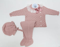 NEWBORN RECOGIDAS LACE COLLAR 3P SET