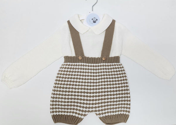 BABYS KNITTED ROMPER SET