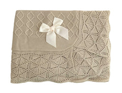 BABY DIAMOND PATTERN AND WAVED BLANKET