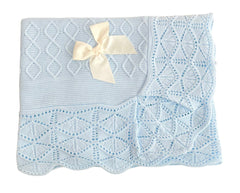 BABY DIAMOND PATTERN AND WAVED BLANKET