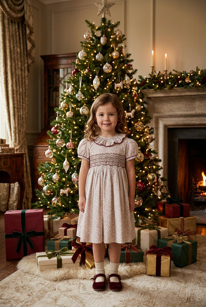 GIRLS CHRISTMAS CHERRIES CLASSIC DRESS