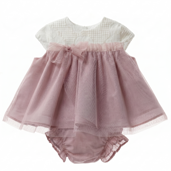 GIRLS TULLE DRESS WITH BLOOMER 2P CHOWA