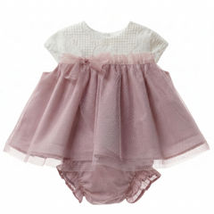 GIRLS TULLE DRESS WITH BLOOMER 2P CHOWA