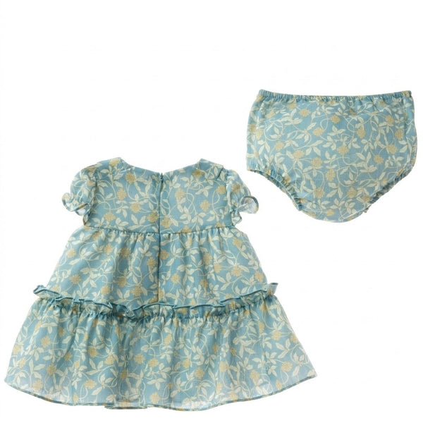 GIRLS LEAF  AND FLOWER DREES WITH BLOOMER  2P ALFARERIA