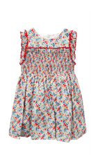 GIRLS LIBERTY AND SMOCKED RED DRESS SUELTAS