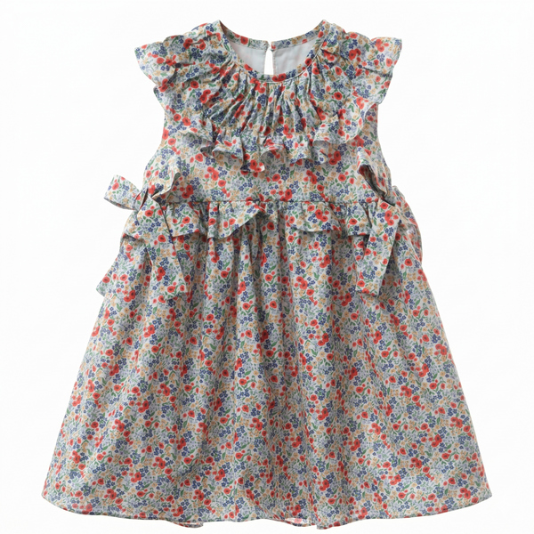 GIRLS LIBERTY RUFFLE COLLAR DRESS SUELTAS
